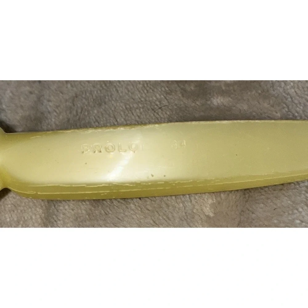 Vintage Prolon 34 Hair Brush Yellow Pearlescent Nylon Bristles